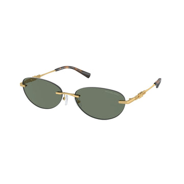 SOLID GREEN LENSES WITH GOLD FRAME
