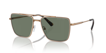 SOLID GREEN LENSES WITH GOLD FRAME