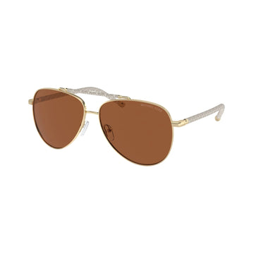 SOLID BROWN LENSES WITH SHINY LIGHT GOLD