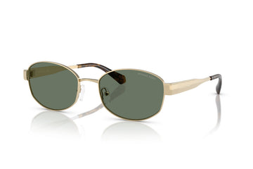 SOLID GREEN LENSES WITH LIGHT GOLD FRAME