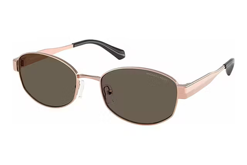 SOLID BROWN LENSES WITH COPPER GOLD FRAME
