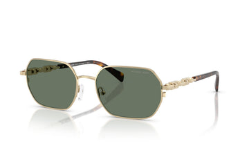 SOLID GREEN LENSES WITH GOLD FRAME