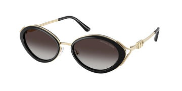 GRAY GRADIENT LENSES WITH SHINY GOLD BLACK FRAME