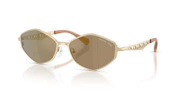 GOLD MIRROR LENSES WITH SHINY LIGHT GOLD FRAME