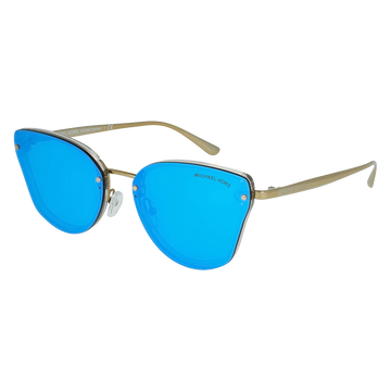 COBALT MIRROR LENSES WITH NUDE TRANSPARENT FRAME