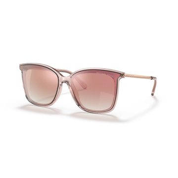 GRAY SHADED LENSES WITH PINK TRANSPARENT FRAME