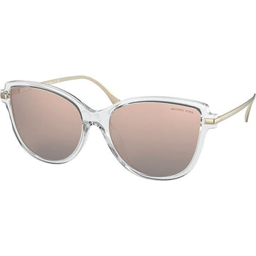 ROSE PINK MIRROR POLARIZED LENSES WITH TRANSPRANT FRAME