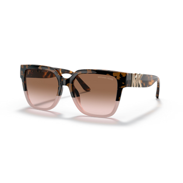 BROWN PINK GRADIENT LENSES WITH TORTOISE FRAME