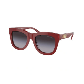 GRAY SHADED LENSES WITH RED FRAME