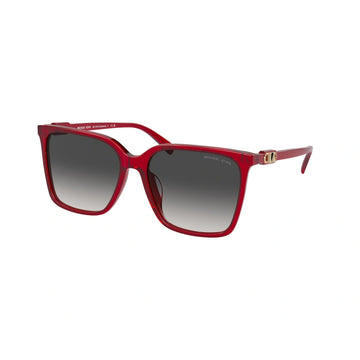 GRAY SHADED LENSES WITH RED FRAME