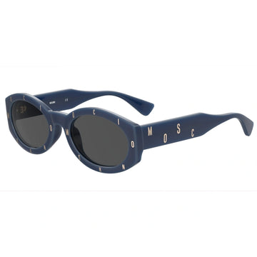 SOLID GRAY LENSES WITH BLUE FRAME