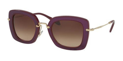 Miu Miu MU07OS Sunglasses in Brown Gradient Amaranth, front view