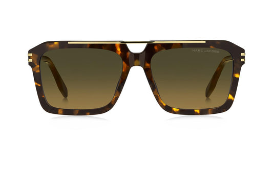 Marc Jacobs MARC752/S Square Sunglasses in Green Gradient Brown / Havana, side view