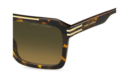 Marc Jacobs MARC752/S Square Sunglasses in Green Gradient Brown / Havana, back view
