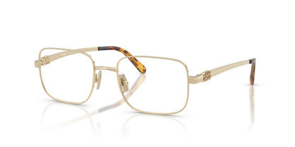 Miu Miu MU51ZV Rectangle Eyeglasses in Pale Gold, front view