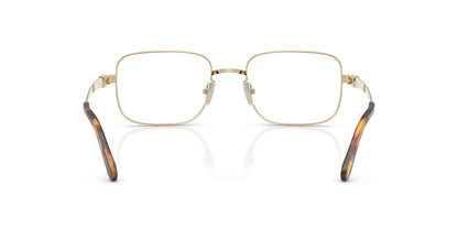 Miu Miu MU51ZV Rectangle Eyeglasses in Pale Gold, angle view