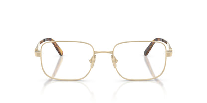 Miu Miu MU51ZV Rectangle Eyeglasses in Pale Gold, detail view