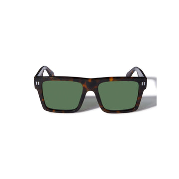 SOLID GREEN LENSES WITH HAVANA FRAME