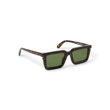 SOLID GREEN LENSES WITH HAVANA FRAME