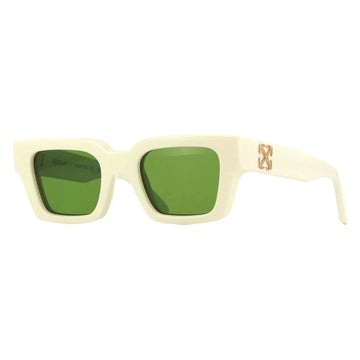 GREEN LENSES WITH |VORY WHITE FRAME