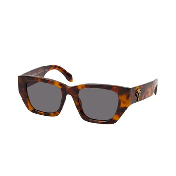 SOLID GRAY LENSES WITH HAVANA FRAME