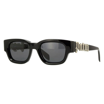SOLID GRAY LENSES WITH BLACK FRAME