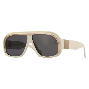 SOLID GRAY LENSES WITH LVORY WHITE GOLD FRAME