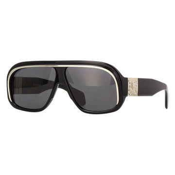 SOLID GRAY LENSES WITH BLACK SLIVER FRAME