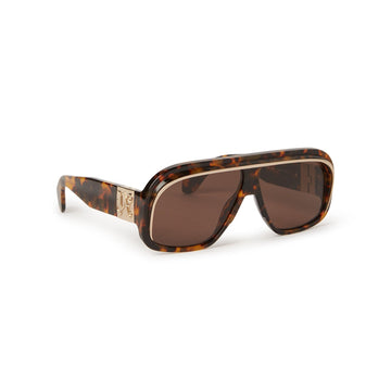 SOLID BROWN LENSES WITH HAVANA FRAME