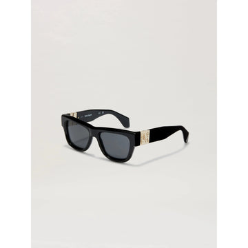 SOLID GRAY LENSES WITH BLACK FRAME