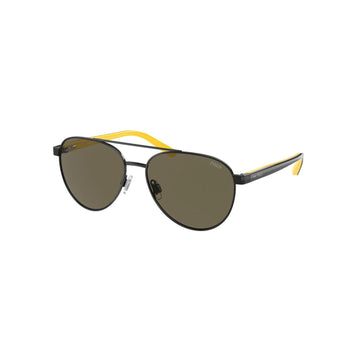 SOLID BROWN LENSES WITH BLACK FRAME