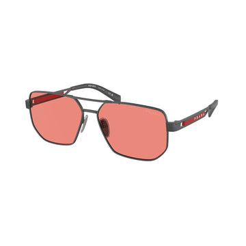 PINK LENSES WITH MATTE GRAY FRAME