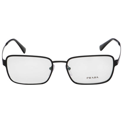 Prada PR57XV Rectangle Eyeglasses in Black, back view