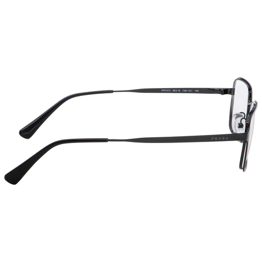 Prada PR57XV Rectangle Eyeglasses in Black, side view