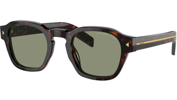 SOLID GREEN POLARIZED LENSES WITH HAVANA FRAME