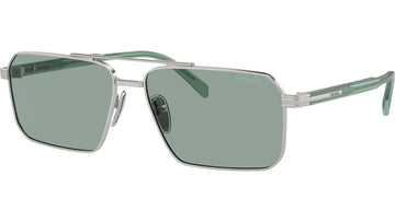 LIGHT GREEN LENSES WITH SLIVER FRAME