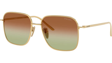 GREEN BROWN GRADIENT LENSES WITH LIGHT GOLD FRAME
