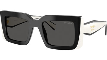 SOLID GRAY LENSES WITH BLACK WHITE FRAME