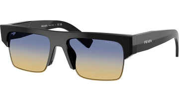 YELLOW BLUE GRADIENT LENSES WITH BLACK FRAME