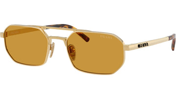 SOLID HONEY LENSES WITH SATIN GOLD FRAME