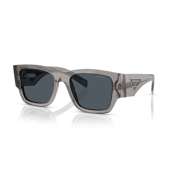 BLUE LENSES WITH GRAY TRANSPARENT FRAME