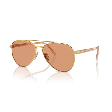 LIGHT ORANGE LENSES WITH GOLD FRAME