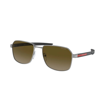 BROWN GRADIENT LENSES WITH GUNMETAL FRAME