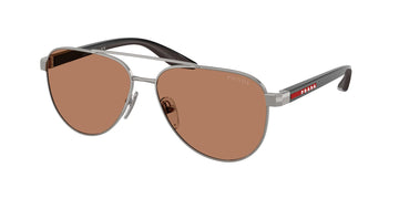SOLID BROWN LENSES WITH GUNMETAL FRAME