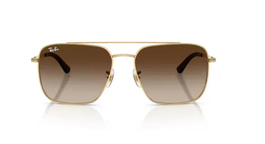 Ray-Ban RB3773I Square Sunglasses in Brown Gradient Gold, side view