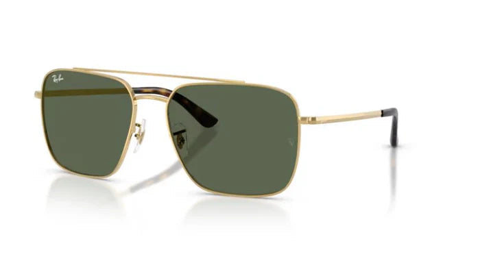 Ray-Ban RB3773I Square Sunglasses in Green Gold, angle view