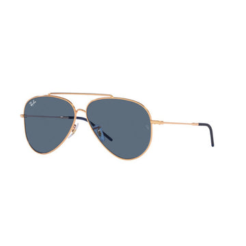 SOLID BLUE LENSES WITH ROSE GOLD FRAME