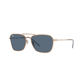 SOLID BLUE LENSES WITH ROSE GOLD FRAME