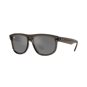 GRAY SLIVER MIRROR LENSES WITH TRANSPARENT GRAY FRAME