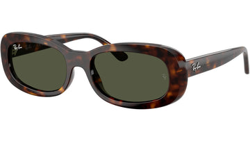 SOLID GREEN LENSES WITH HAVANA FRAME